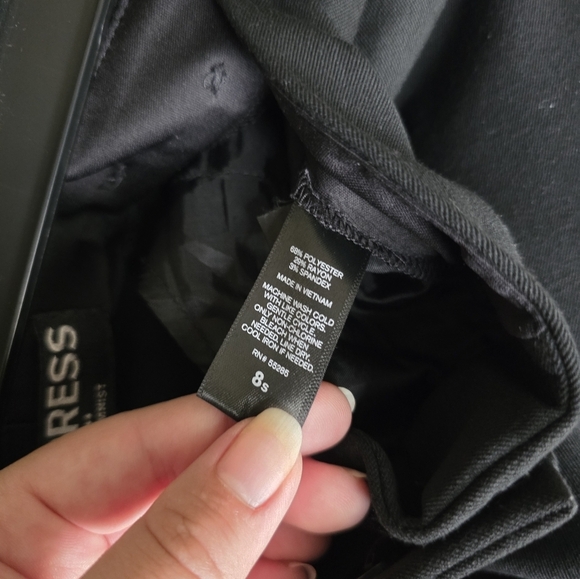 Express Black Dress Pants Size 8 Striaght - Picture 5 of 5